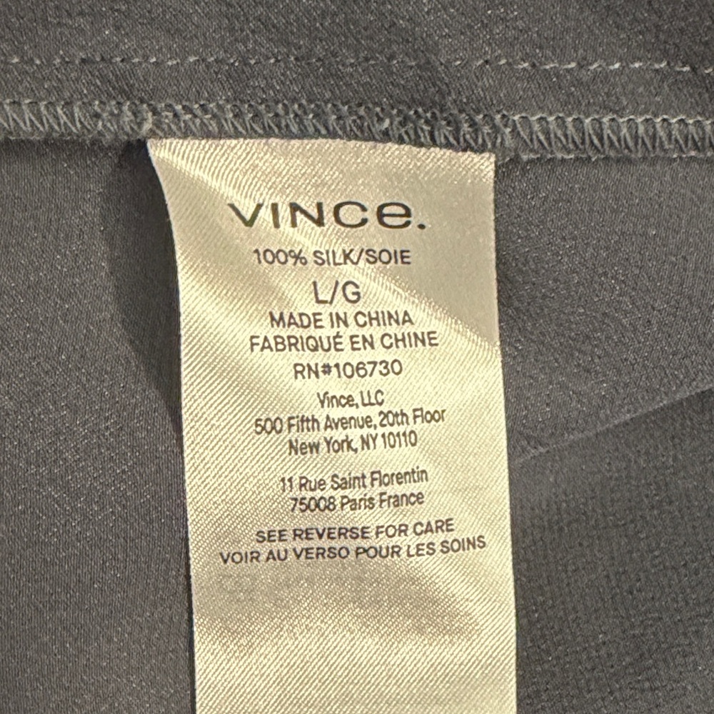 Vince Midnight Blue Women's Button Down Shirt 100% Silk - Picture 5 of 6